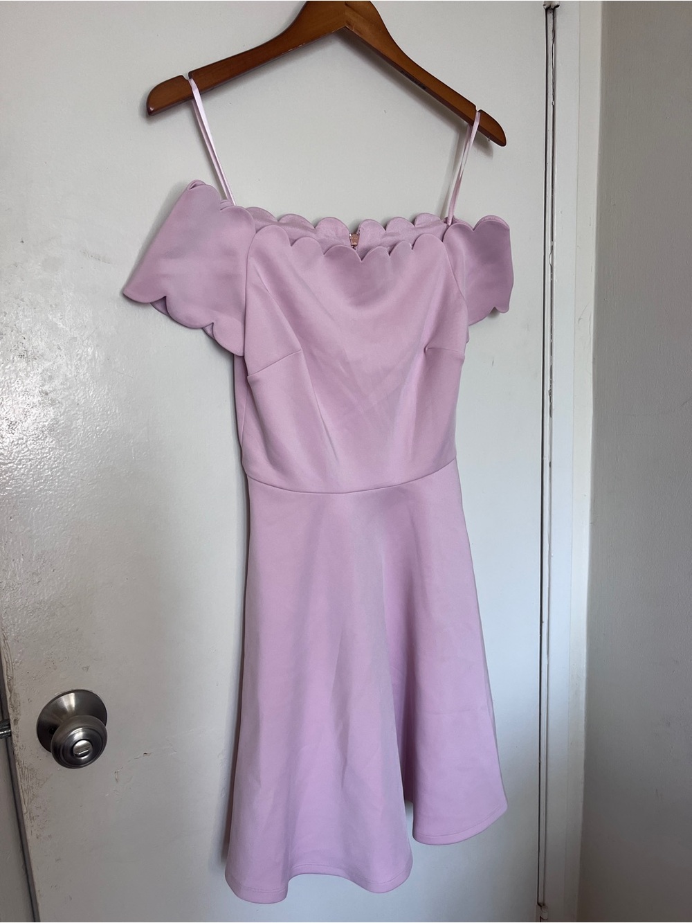 Ted Baker London Lilac One-Shoulder Scallop Dress